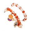 2Pcs Spray Painted Crackle Glass Round Beads Stretch Bracelets BJEW-JB12484-03-4