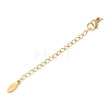 304 Stainless Steel Chain Extender with Oval Charms Ion Plating(IP) STAS-G383-07G-1