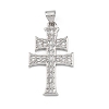 Religion Brass Micro Pave Clear Cubic Zirconia Pendants KK-B177-03P-01-1