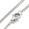 Non-Tarnish 201 Stainless Steel Curb Chain Necklaces for Women and Men NJEW-F322-08P-1