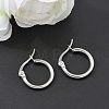 Tarnish Resistant 304 Stainless Steel Hoop Earrings EJEW-F105-12P-2