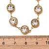 304 Stainless Steel Glass Link Chain Necklaces SA-CBA725A-25B-G-5