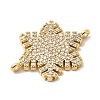 Brass Micro Pave Cubic Zirconia Connector Charms KK-L258-03C-G-2