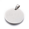 Tarnish Resistant 304 Stainless Steel Stamping Blank Tag Pendants STAS-L218-03P-2