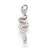 Brass Micro Pave Cubic Zirconia Pendants ZIRC-K070-34P-2