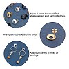   40Pcs 4 Colors Flat Round 304 Stainless Steel Stud Earring Findings STAS-PH0001-51-6