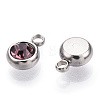 201 Stainless Steel Rhinestone Charms STAS-S068-06-1