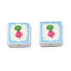 Printed Handmade Porcelain Beads PORC-G016-04P-1