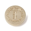 Golden Tone Wax Seal Brass Stamp Head DIY-B079-01G-I-2