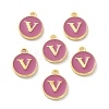 Golden Plated Alloy Enamel Charms ENAM-XCP0001-13V-2