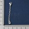 Brass Micro Pave Clear Cubic Zirconia Chain Extender KK-G491-52A-S-3