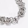 Tarnish Resistant 304 Stainless Steel Byzantine Chain Bracelets BJEW-I238-05P-3