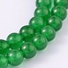 Dyed Natural White Jade Round Bead Strands G-O113-08-6mm-1