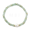 Bamboo Natural Green Aventurine Beaded Stretch Bracelets for Women BJEW-JB13702-3