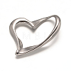 Tarnish Resistant 304 Stainless Steel Heart Linking Rings STAS-L162-10-2