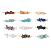 12Pcs 12 Styles Mixed Gemstone Chip Beaded Connector Charms PALLOY-JF02899-1