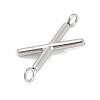 304 Stainless Steel Letter Connector Charms LS-STAS-M108-01P-24-2