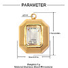 304 Stainless Steel with Crystal Rhinestone Pendants RB-OY001-58G-2