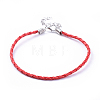 Trendy Braided Imitation Leather Bracelet Making BJEW-S076-001-1