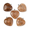 Natural Cherry Blossom Agate Pendants GG-K002-12A-22-1