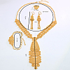 Women's Alloy Filigree Bracelets & Earrings & Necklaces & Rings Sets HQ9335-2
