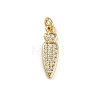 Brass Micro Pave Cubic Zirconia Charms LS-KK-H077-02G-06-1