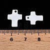 Natural Freshwater Shell Cross Charms SHEL-T020-07-4