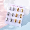 304 Stainless Steel Stud Earrings EJEW-C099-21GP-3