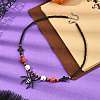 Halloween Alloy Enamel Spider Pendant Necklaces NJEW-TA00278-1