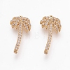 Brass Micro Pave Cubic Zirconia Pendants X-ZIRC-Q014-032G-1