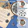 6Pcs 6 Styles Bohemian Alloy with Dyed Natural Gemstone Pendants and Alloy Enamel Pendants FIND-CJ0005-90-3