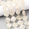 Natural Lemon Quartz(Heated) Carved Beads Strands G-H339-A06-01-1
