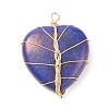 Natural Lapis Lazuli Pendants PALLOY-JF01653-03-1