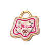 304 Stainless Steel Enamel Pendants STAS-OY014-30G-1