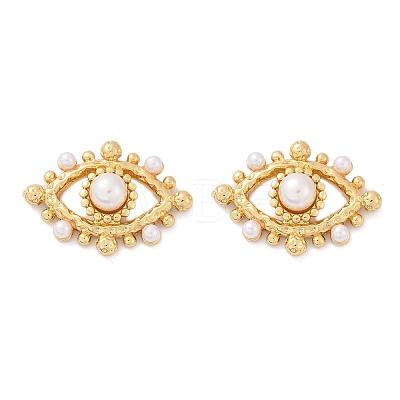 Brass Stud Earrings KK-U058-63A-G-1