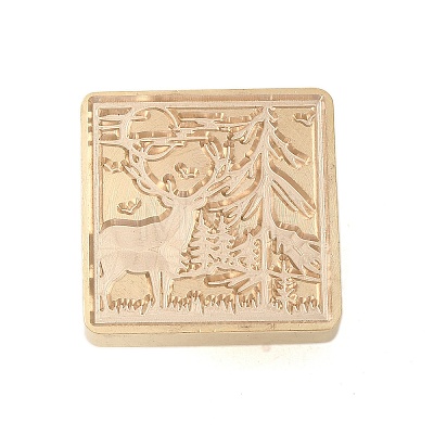 Animal Insect Theme Golden Plated Wax Seal Brass Stamp Head STAM-K001-03G-04-1