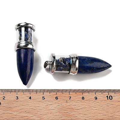 Natural Lapis Lazuli Pointed Big Pendants G-B077-02P-02-1