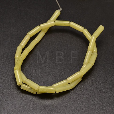Natural Lemon Jade Column Beads Strands G-F247-10-1