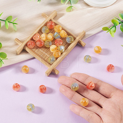 30Pcs 3 Colors Resin UV Reactive Beads RESI-TA0005-67A-1