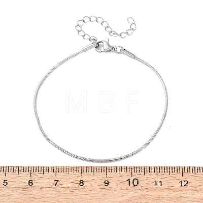 304 Stainless Steel Snake Chain Bracelets for Women BJEW-G775-02P-1