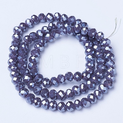 Electroplate Glass Beads Strands EGLA-A034-P6mm-A12-1