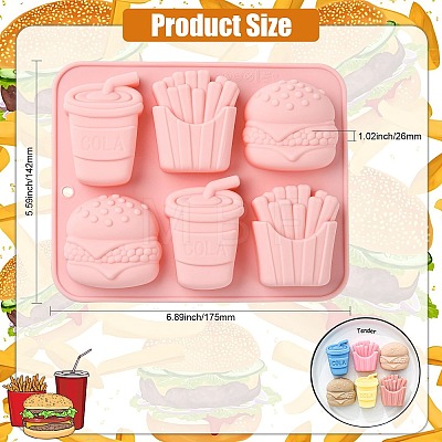 Burger French Fries Drink shaped Silicone Molds ST-CJ0043-056-1