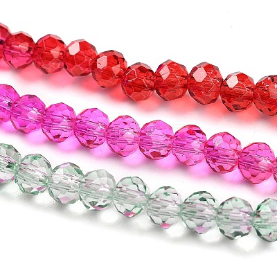 Transparent Painted Glass Beads Strands X1-DGLA-A034-T4mm-A24-1