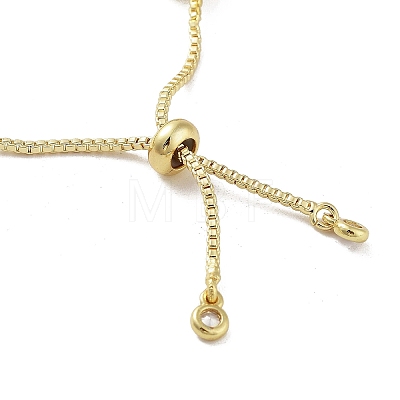 Adjustable Brass Round Beaded Slider Bracelets BJEW-D039-31D-G-1
