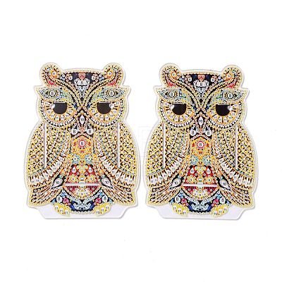 5D DIY Owl Pattern Animal Diamond Painting Pencil Cup Holder Ornaments Kits DIY-C020-03-1