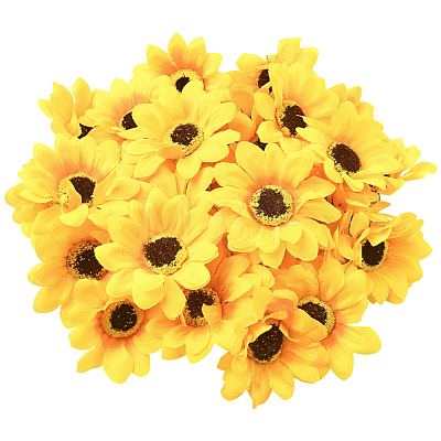 30Pcs Cloth Artificial Sunflower DIY-SP0005-97-1