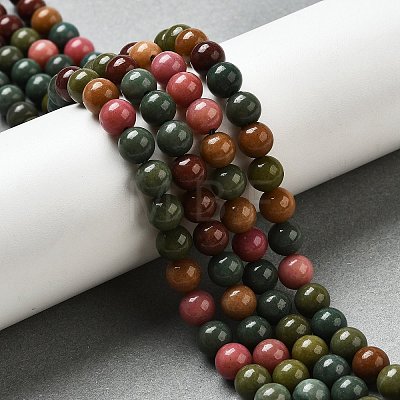 Dyed Natural Malaysia Jade Beads Strands G-G021-02A-16-1