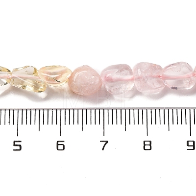 Natural Rose Quartz & Lemon Quartz Beads Strands G-L610-B18-01-1