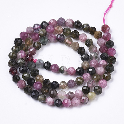 Natural Tourmaline Beads Strands G-R462-038-1
