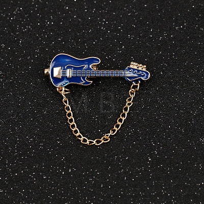 Guitar Hanging Chain Brooch PW-WGA14EA-06-1